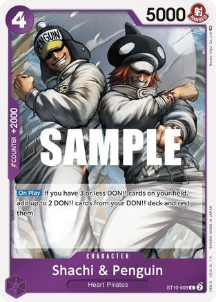 Shachi & Penguin (ST10-008) [Ultra Deck: The Three Captains] Foil One Piece Single Bandai
