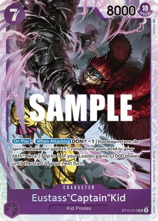 Eustass"Captain"Kid (013) (ST10-013) [Ultra Deck: The Three Captains] Foil One Piece Single Bandai
