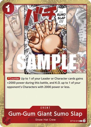 Gum-Gum Giant Sumo Slap (ST10-015) [Ultra Deck: The Three Captains] Foil One Piece Single Bandai