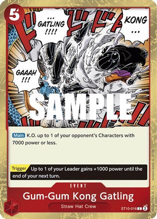 Gum-Gum Kong Gatling (ST10-016) [Ultra Deck: The Three Captains] Foil One Piece Single Bandai