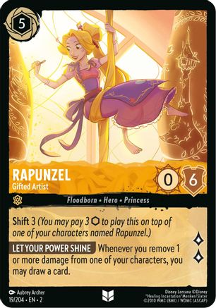 Rapunzel - Gifted Artist (19/204) [Rise of the Floodborn] Cold Foil Lorcana Single Disney