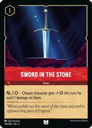 Sword in the Stone (136/204) [Rise of the Floodborn] Lorcana Single Disney