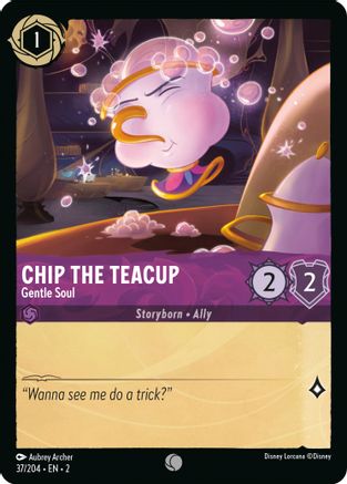 Chip the Teacup - Gentle Soul (37/204) [Rise of the Floodborn] Lorcana Single Disney