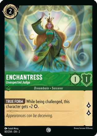 Enchantress - Unexpected Judge (80/204) [Rise of the Floodborn] Cold Foil Lorcana Single Disney