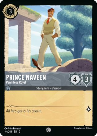Prince Naveen - Penniless Royal (191/204) [Rise of the Floodborn] Lorcana Single Disney