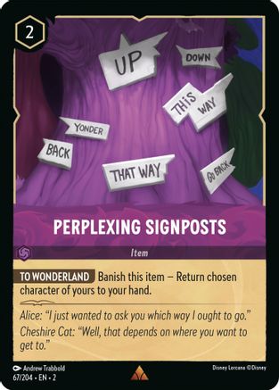 Perplexing Signposts (67/204) [Rise of the Floodborn] Lorcana Single Disney