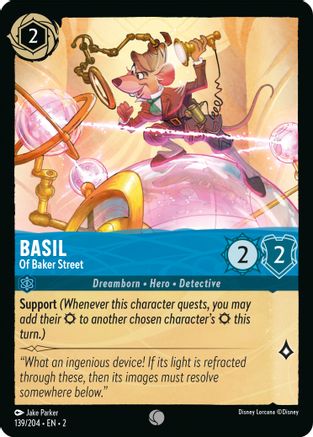 Basil - Of Baker Street (139/204) [Rise of the Floodborn] Lorcana Single Disney