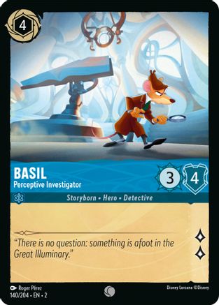 Basil - Perceptive Investigator (140/204) [Rise of the Floodborn] Lorcana Single Disney
