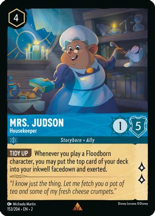 Mrs. Judson - Housekeeper (153/204) [Rise of the Floodborn] Cold Foil Lorcana Single Disney
