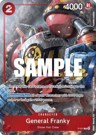 General Franky (CS 2023 Event Pack) (P-027) [One Piece Promotion Cards] Foil One Piece Single Bandai