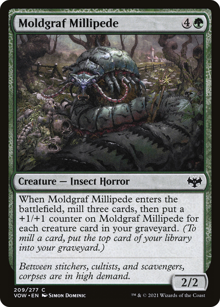 Moldgraf Millipede (VOW-209) [Innistrad: Crimson Vow] Foil MTG Single Wizards of the Coast