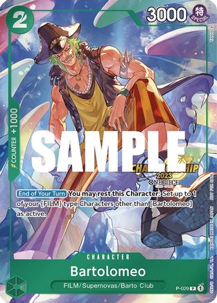 Bartolomeo (CS 2023 Event Pack) (P-029) [One Piece Promotion Cards] Foil One Piece Single Bandai