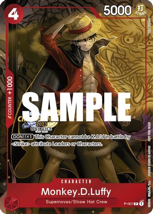 Monkey.D.Luffy (007) (CS 2023 Celebration Pack) (P-007) [One Piece Promotion Cards] Foil One Piece Single Bandai