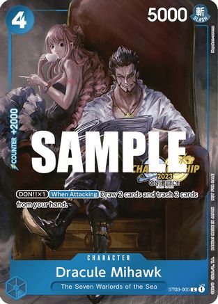 Dracule Mihawk (CS 2023 Celebration Pack) (ST03-005) [One Piece Promotion Cards] Foil One Piece Single Bandai