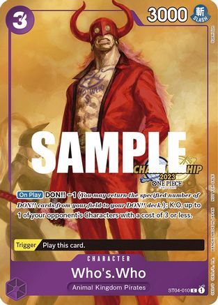 Who's.Who (CS 2023 Celebration Pack) (ST04-010) [One Piece Promotion Cards] Foil One Piece Single Bandai