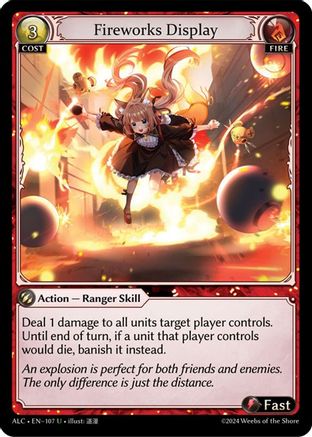 Fireworks Display (107) [Alchemical Revolution] Foil Grand Archive Single Weebs of the Shore