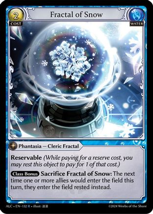 Fractal of Snow (132) [Alchemical Revolution] Foil Grand Archive Single Weebs of the Shore