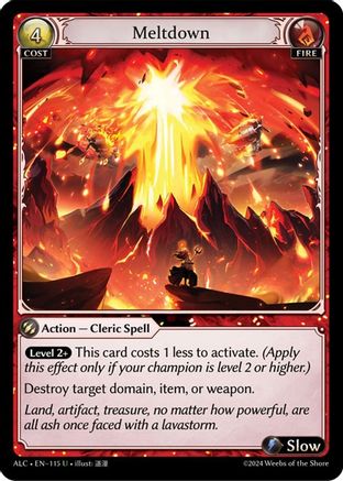 Meltdown (115) [Alchemical Revolution] Foil Grand Archive Single Weebs of the Shore