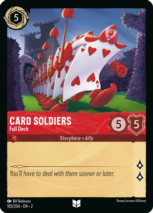 Card Soldiers - Full Deck (105/204) [Rise of the Floodborn] Cold Foil Lorcana Single Disney