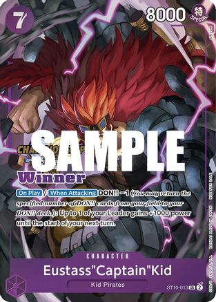 Eustass"Captain"Kid (CS 2023 Top Players Pack) [Winner] (ST10-013) [One Piece Promotion Cards] Foil One Piece Single Bandai