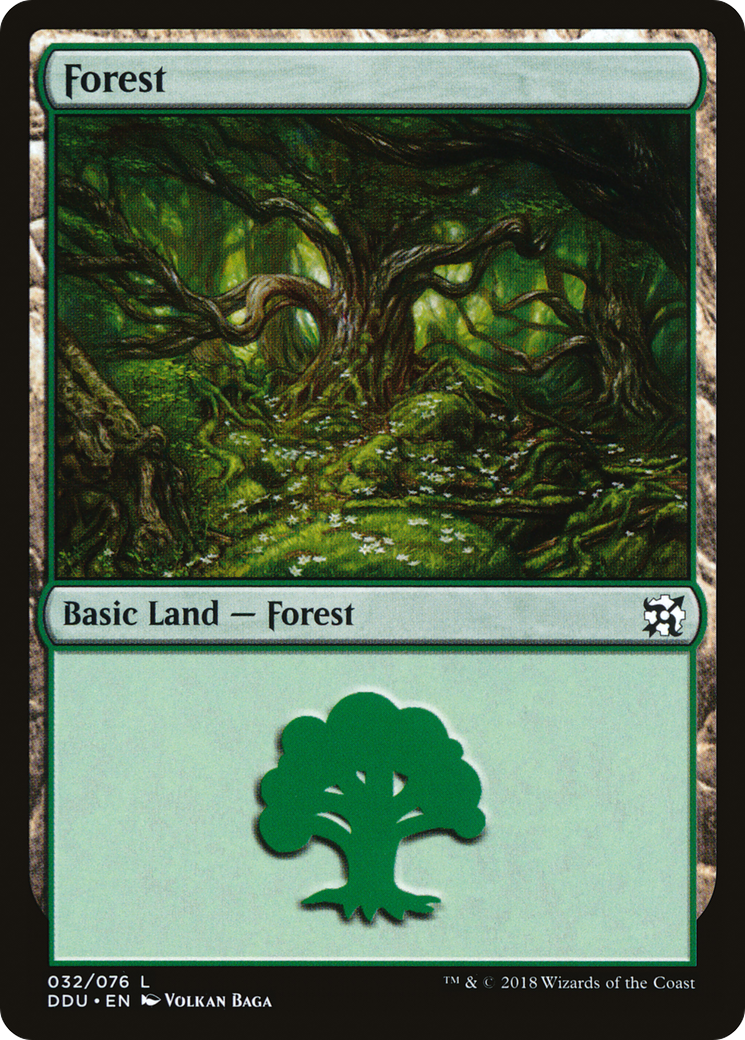 Forest (32) (DDU-032) [Misc] Duel Decks: Elves vs. Inventors MTG Single Wizards of the Coast
