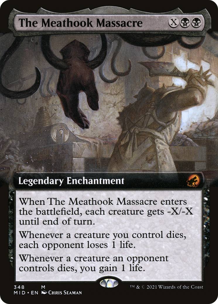 The Meathook Massacre (MID-348) [Innistrad: Midnight Hunt] (Extended Art) Foil MTG Single Wizards of the Coast