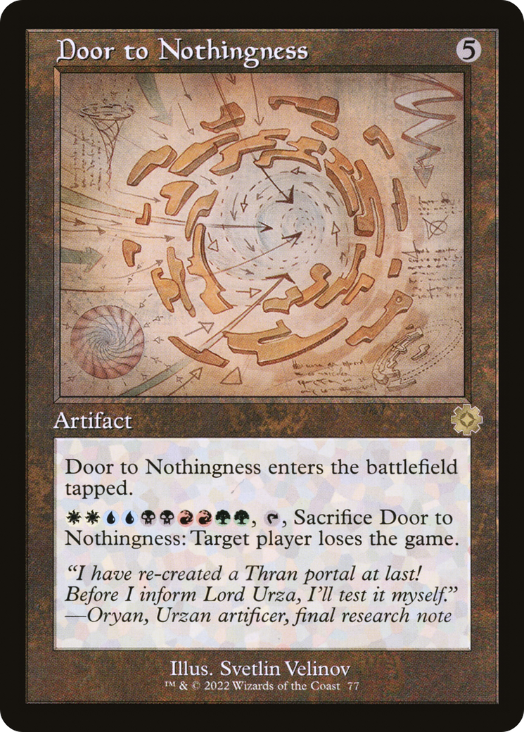 Door to Nothingness (BRR-077) [The Brothers' War Retro Artifacts] Foil MTG Single Wizards of the Coast