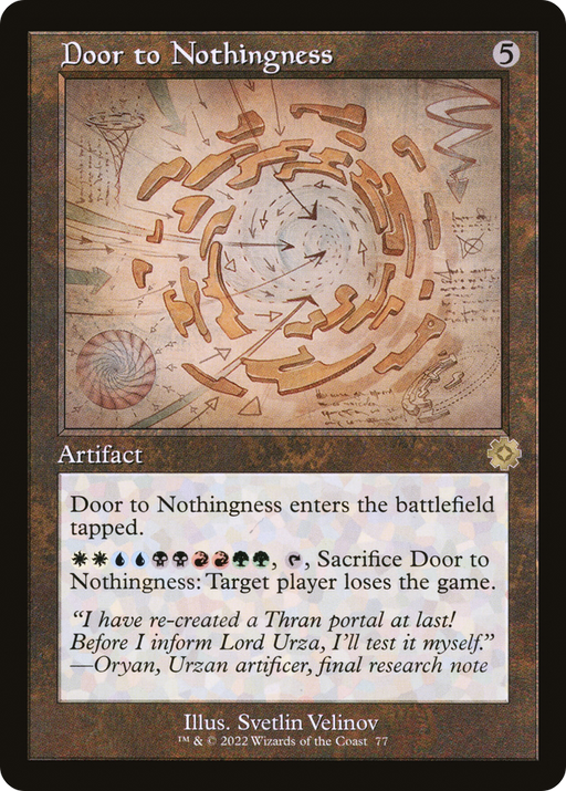 Door to Nothingness (BRR-077) [The Brothers' War Retro Artifacts] MTG Single Wizards of the Coast