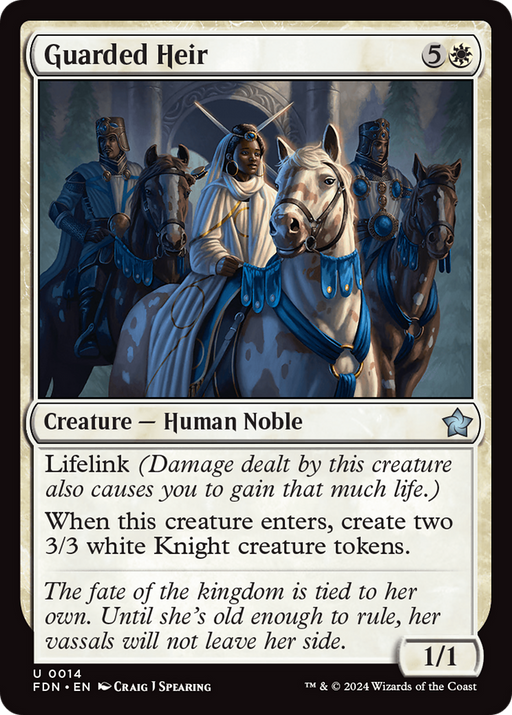 Guarded Heir (FDN-014) [Foundations] MTG Single Wizards of the Coast