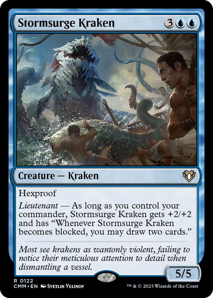 Stormsurge Kraken (CMM-122) [Commander Masters] Foil MTG Single Wizards of the Coast