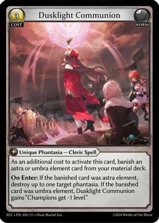 Dusklight Communion (050) [Alchemical Revolution] Foil Grand Archive Single Weebs of the Shore
