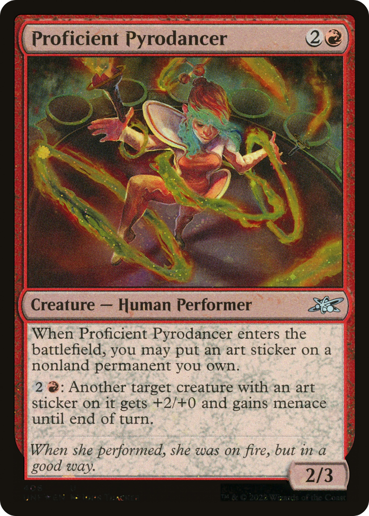 Proficient Pyrodancer (Galaxy Foil) (UNF-406) [Unfinity] Foil MTG Single Wizards of the Coast