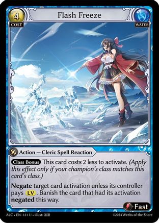 Flash Freeze (131) [Alchemical Revolution] Foil Grand Archive Single Weebs of the Shore