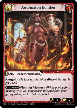 Automaton Bomber (096) [Alchemical Revolution] Foil Grand Archive Single Weebs of the Shore