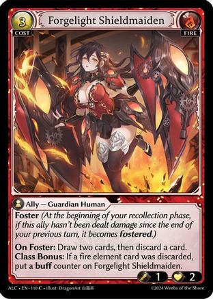 Forgelight Shieldmaiden (110) [Alchemical Revolution] Foil Grand Archive Single Weebs of the Shore