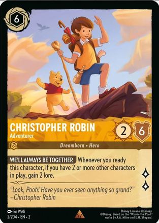 Christopher Robin - Adventurer (2/204) [Rise of the Floodborn] Cold Foil Lorcana Single Disney