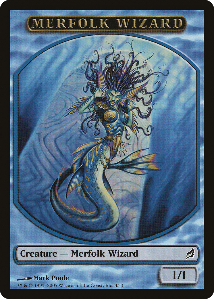 Merfolk Wizard Token (LRW-004) [Tokens] Lorwyn Tokens MTG Single Wizards of the Coast