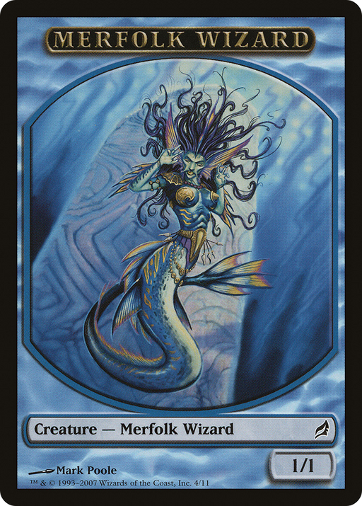 Merfolk Wizard Token (LRW-004) [Tokens] Lorwyn Tokens MTG Single Wizards of the Coast