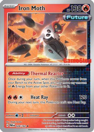 Iron Moth - 028/182 (Gamestop Promo) Reverse Holofoil [Misc: Cards & Products] Pokemon Single Pokémon