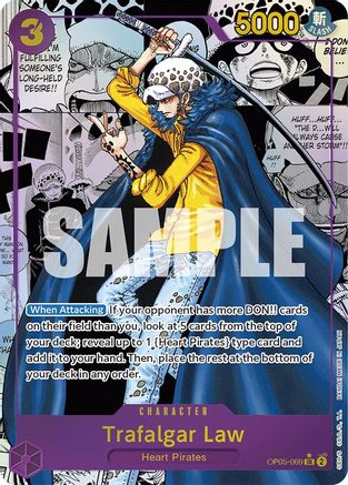Trafalgar Law (069) (Alternate Art) (Manga) (OP05-069) [Awakening of the New Era] Foil One Piece Single Bandai