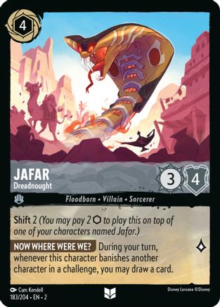 Jafar - Dreadnought (183/204) [Rise of the Floodborn] Cold Foil Lorcana Single Disney