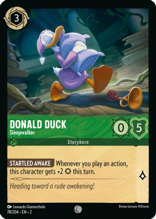 Donald Duck - Sleepwalker (78/204) [Rise of the Floodborn] Cold Foil Lorcana Single Disney