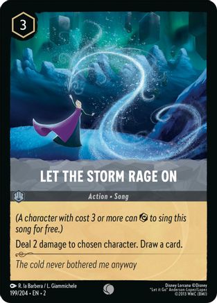 Let the Storm Rage On (199/204) [Rise of the Floodborn] Cold Foil Lorcana Single Disney