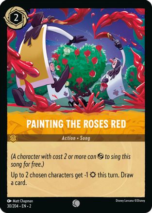 Painting the Roses Red (30/204) [Rise of the Floodborn] Lorcana Single Disney