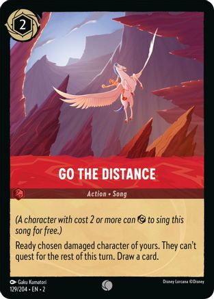 Go the Distance (129/204) [Rise of the Floodborn] Cold Foil Lorcana Single Disney