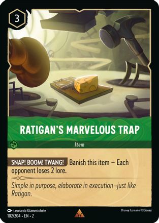 Ratigan's Marvelous Trap (102/204) [Rise of the Floodborn] Cold Foil Lorcana Single Disney