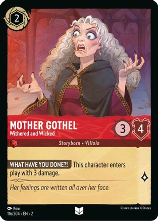 Mother Gothel - Withered and Wicked (116/204) [Rise of the Floodborn] Lorcana Single Disney