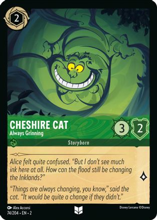 Cheshire Cat - Always Grinning (74/204) [Rise of the Floodborn] Lorcana Single Disney