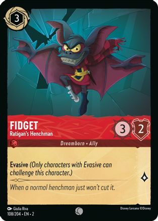 Fidget - Ratigan's Henchman (108/204) [Rise of the Floodborn] Lorcana Single Disney