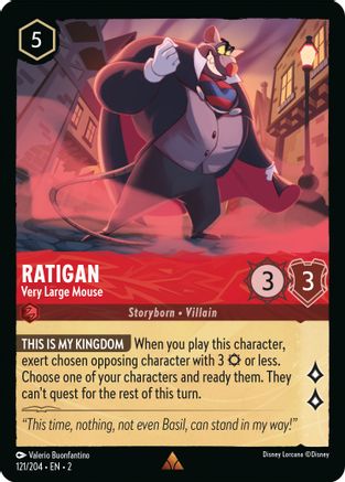 Ratigan - Very Large Mouse (121/204) [Rise of the Floodborn] Lorcana Single Disney